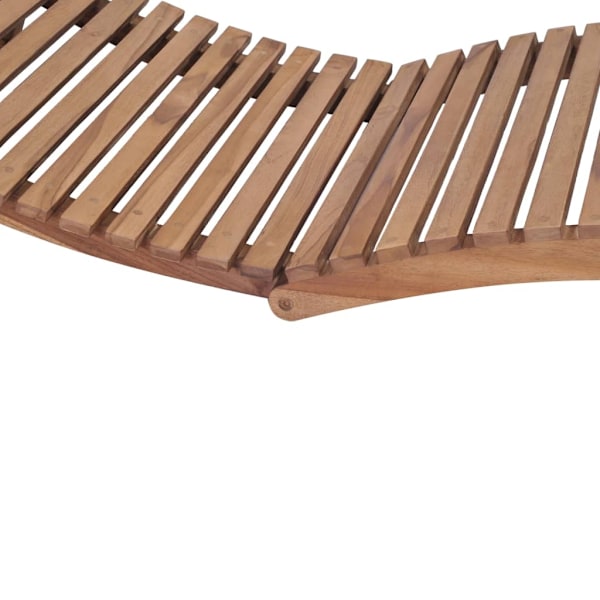 vidaXL Hopfällbar solsäng massiv teak Brun