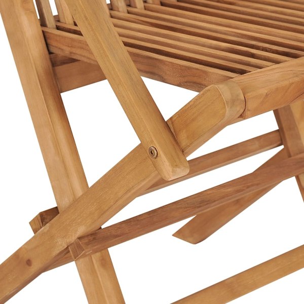 vidaXL Hopfällbara trädgårdsstolar 8 st massiv teak Brun