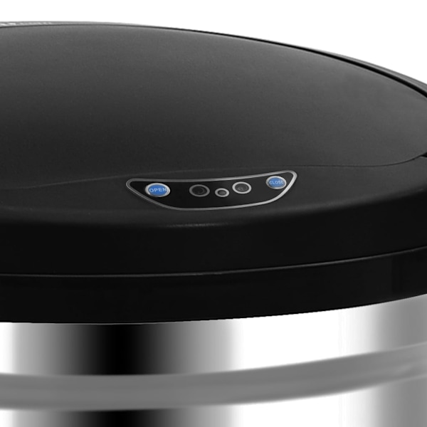 vidaXL Soptunna med automatisk sensor 40 L rostfritt stål Silver