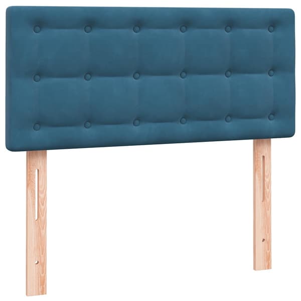 vidaXL Ramsäng med madrass mörkblå 80x210 cm sammet Blå