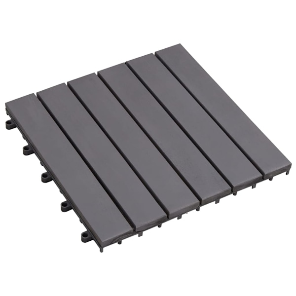 vidaXL Trall 10 st grå 30x30 cm massivt akaciaträ grå