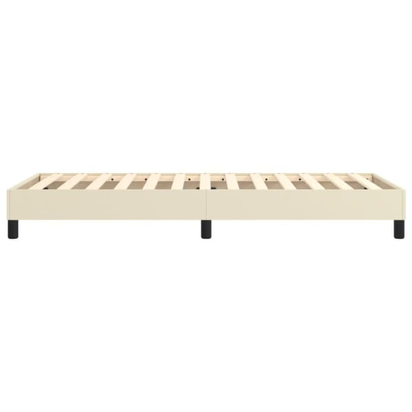 vidaXL Sängram gräddvit 80x200 cm konstläder Kräm