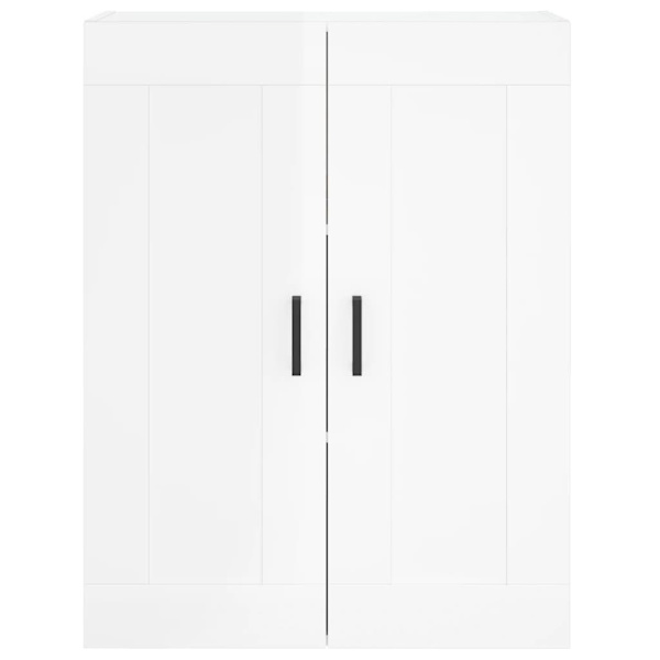 vidaXL Högskåp högglans vit 69,5x34x180 cm konstruerat trä Vit