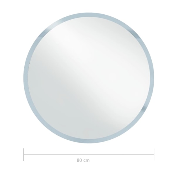 vidaXL Badrumsspegel LED 80 cm Silver