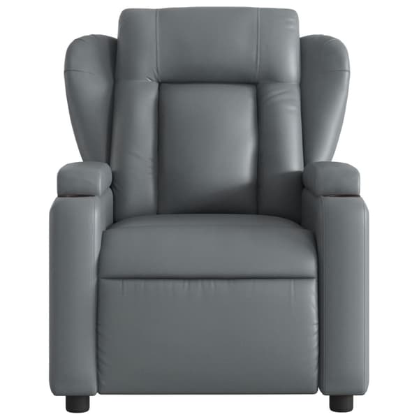 vidaXL Elektrisk reclinerfåtölj grå konstläder Grå