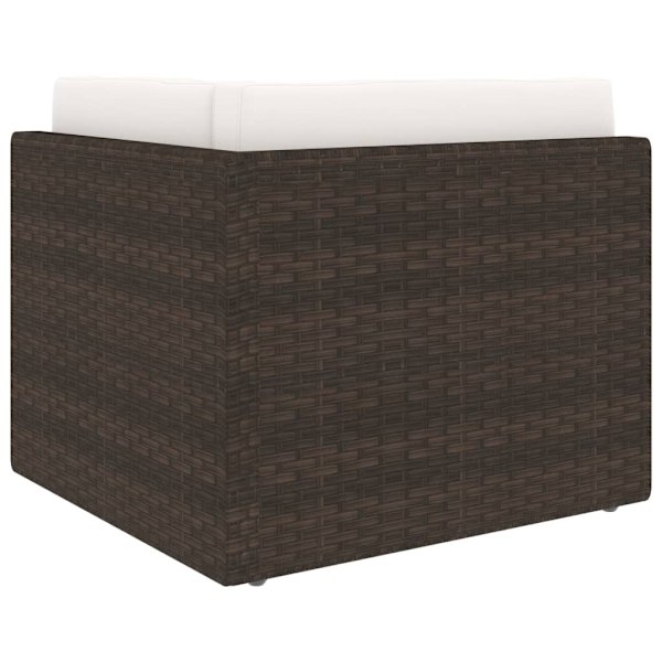 vidaXL Modulsoffa 2-sits konstrotting brun Brun