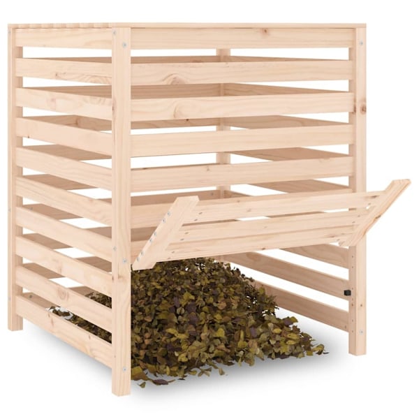 vidaXL Kompostlåda 82,5x82,5x99,5 cm massiv furu Brun