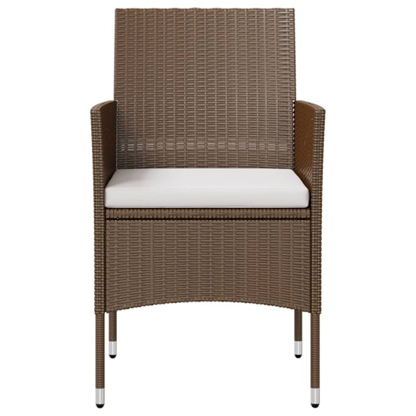 vidaXL Loungegrupp med dynor 16 delar konstrotting brun Brun