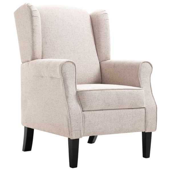 vidaXL Fåtölj beige tyg Beige