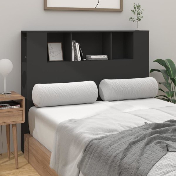 vidaXL Sänggavel med förvaring svart 120x18,5x102,5 cm Svart