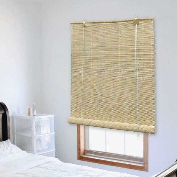 vidaXL Rullgardin bambu 100x220 cm naturlig Brun