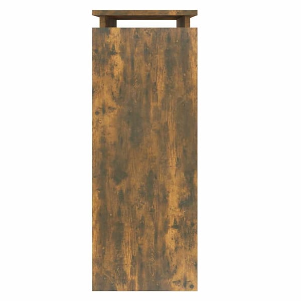 vidaXL Avlastningsbord rökfärgad ek 80x30x80 cm konstruerat trä Brun