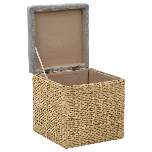 vidaXL Ottoman set 2 delar sjögräs grå grå