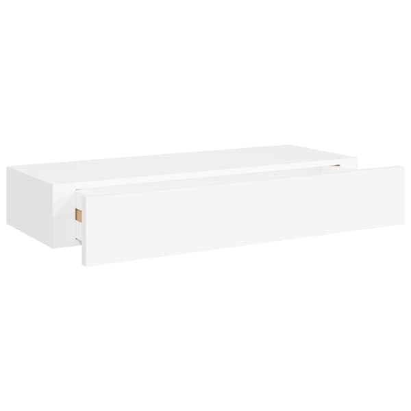 vidaXL Väggmonterad låda vit 60x23,5x10 cm MDF Vit