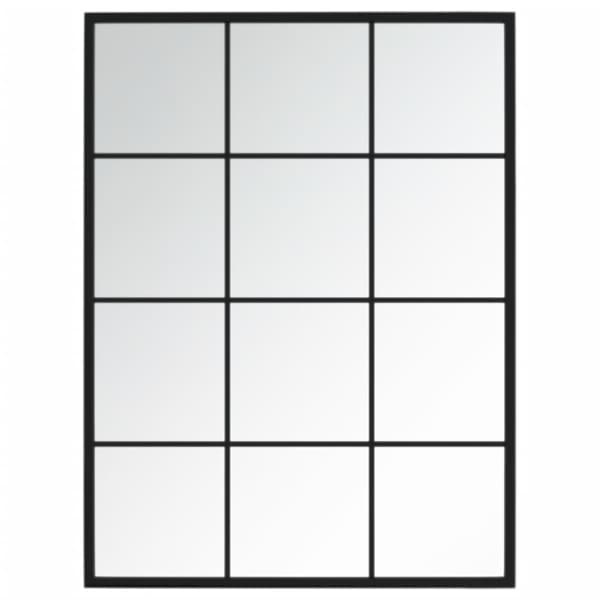 vidaXL Väggspeglar 3 st svart 80x60 cm metall art