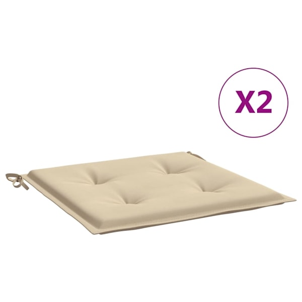 vidaXL Stolsdynor 2 st beige 50x50x4 cm oxfordtyg Beige