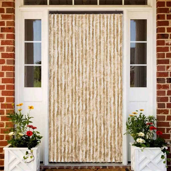 vidaXL Insektsdraperi beige 90x220 cm chenille Beige