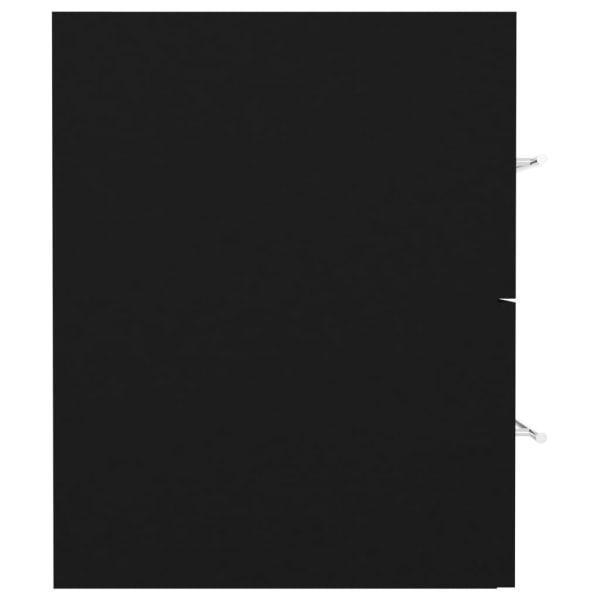vidaXL Tvättställsskåp svart 41x38,5x48 cm spånskiva Svart