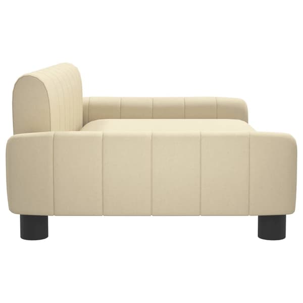 vidaXL Barnsoffa gräddvit 90x53x30 cm tyg Kräm