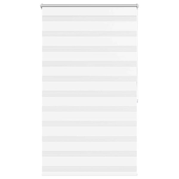 vidaXL Rullgardin randig vit 100 x 175 cm transparent Vit