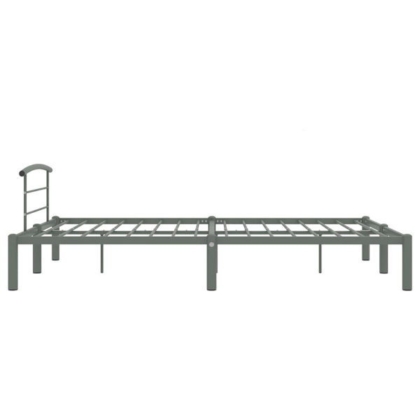 vidaXL Sängram grå metall 120x200 cm grå