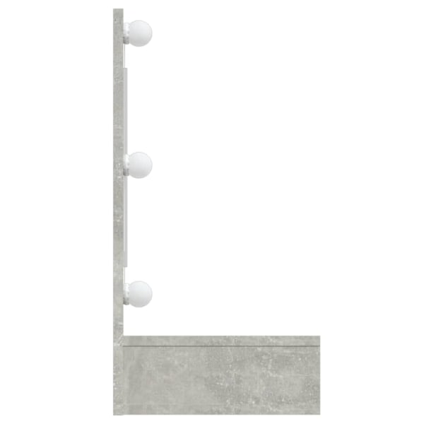 vidaXL Spegelskåp med LED betonggrå 90x31,5x62 cm Grå