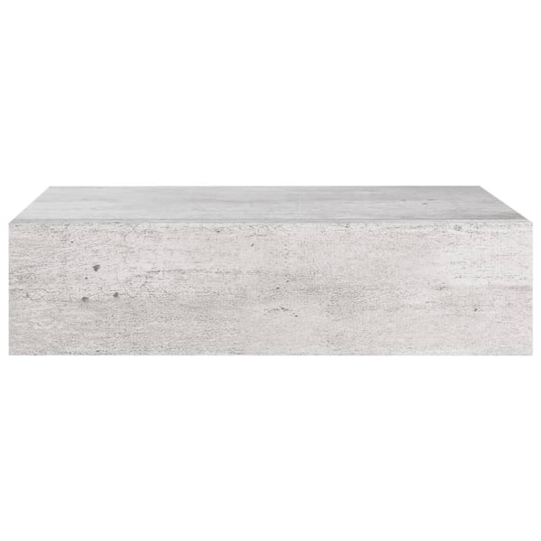 vidaXL Väggmonterad låda betonggrå 40x23,5x10 cm MDF grå