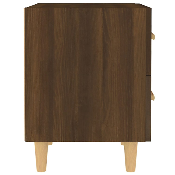vidaXL Sängbord 2 st brun ek 40x35x47,5 cm Brun