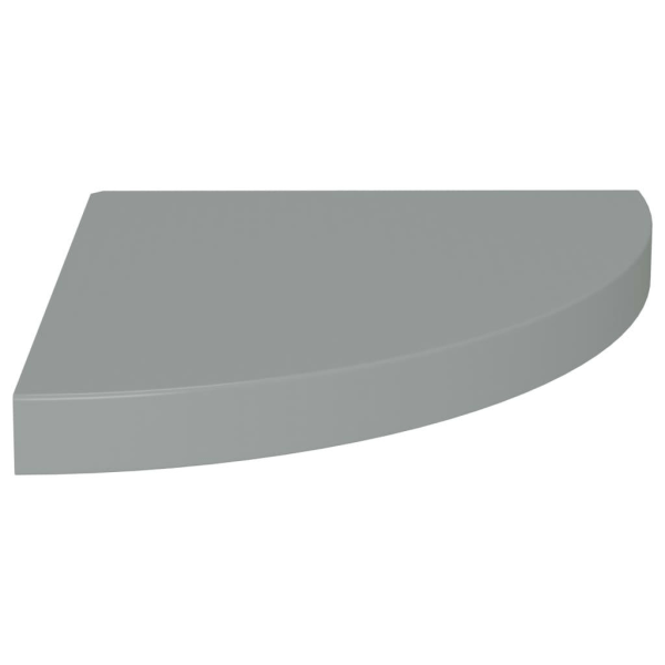 vidaXL Svävande hörnhylla grå 35x35x3,8 cm MDF grå