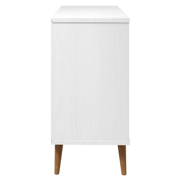 vidaXL Byrå MOLDE vit 113x40x80 cm massiv furu Vit