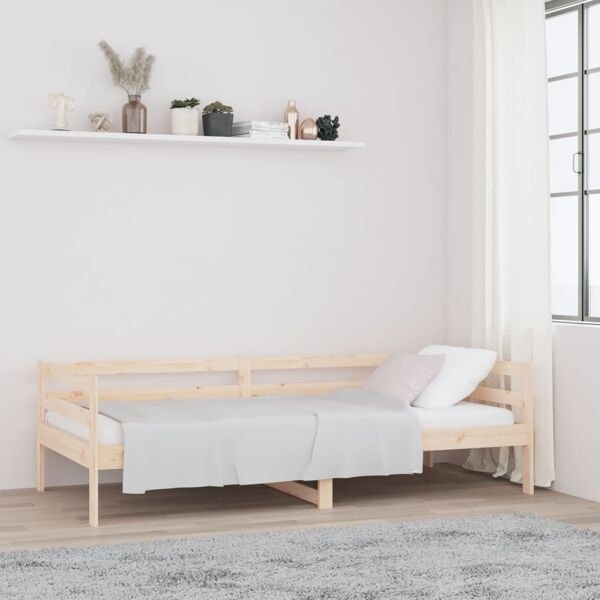 vidaXL Dagbädd 80x200 cm massiv furu Brun