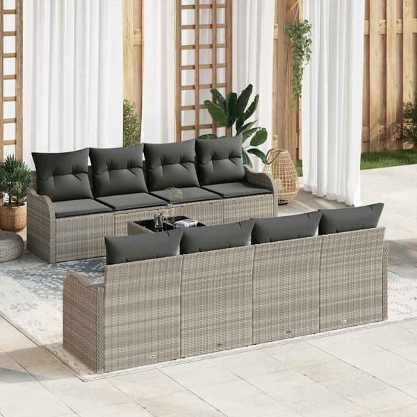 vidaXL Trädgårdsoffset Ljusgrå 55 x 55 x 37 cm konstrotting Ljusgrå