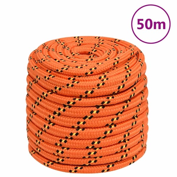 vidaXL Båtlina orange 16 mm 50 m polypropylen Orange