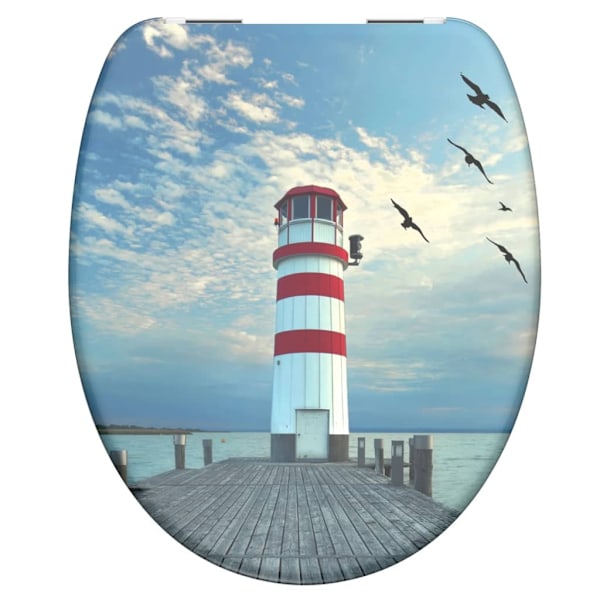 SCHÜTTE Toalettsits med mjuk stängning LIGHTHOUSE multifärg