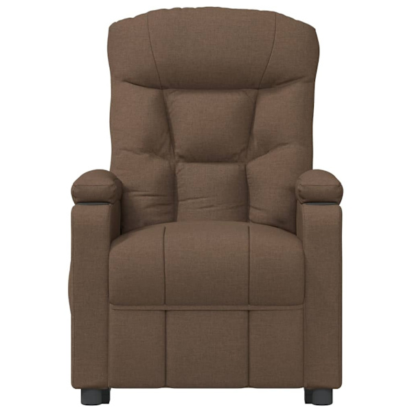 vidaXL Elektrisk reclinerfåtölj Brun tyg Brun