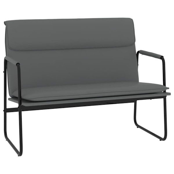 vidaXL Bänk grå 100x64x80 cm konstläder Grå