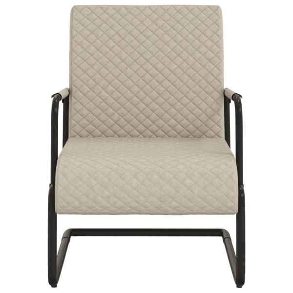 vidaXL Fribärande stol ljusgrå konstläder grå