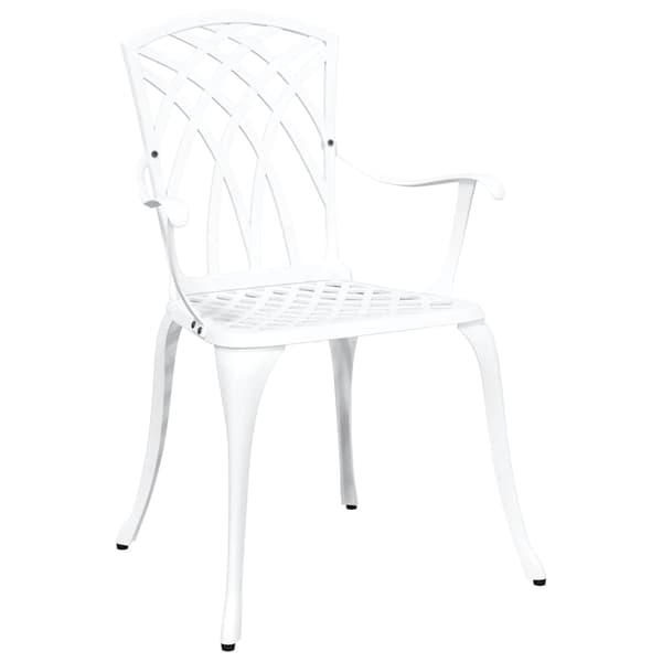 vidaXL Trädgårdsmöbelset 7 pcs Vit Aluminium Vit