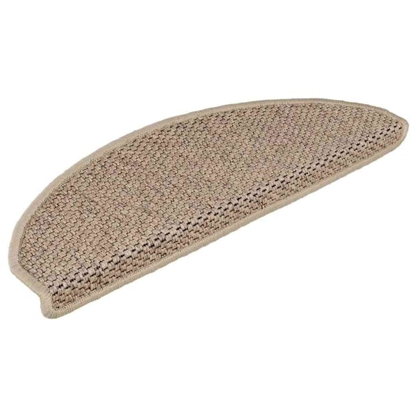 vidaXL Trappstegsmattor självhäftande sisal 15 st 65x21x4 cm sand Beige