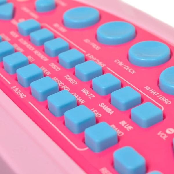 vidaXL Keyboard för barn med pall och mikrofon 37 tangenter rosa Rosa