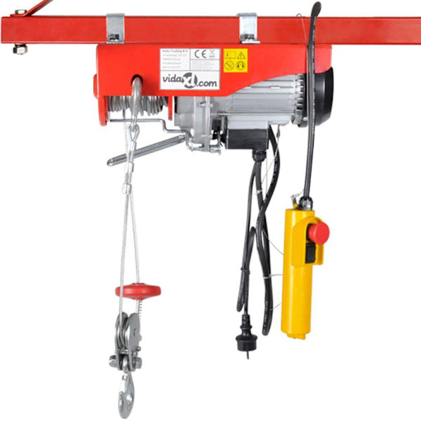 vidaXL Elektrisk vinsch 1000 W 200/400 kg