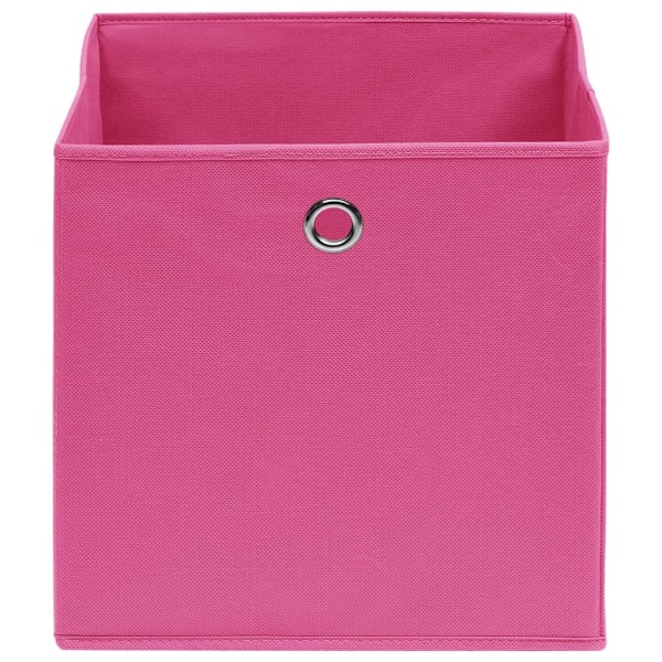vidaXL Förvaringslådor 10 st rosa 32x32x32 cm tyg Rosa