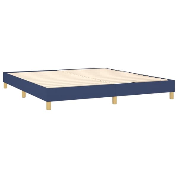 vidaXL Ramsäng med madrass blå 160x200 cm tyg Blå