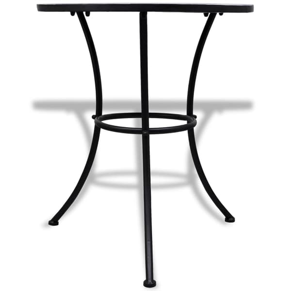vidaXL Cafébord i mosaik 60 cm med 2 stolar blå/vit Blå