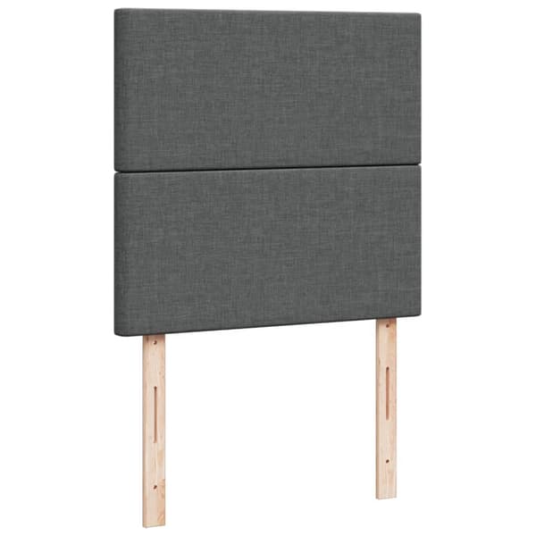 vidaXL Ramsäng med madrass mörkgrå 90x200 cm tyg Grå