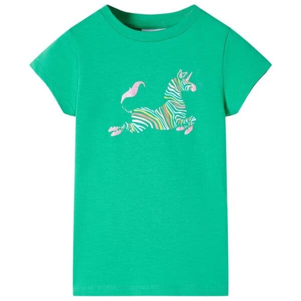 vidaXL T-shirt för barn grön 140 Grön