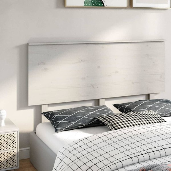 vidaXL Sänggavel vit 154x6x82,5 cm massiv furu Vit