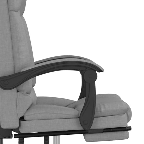 vidaXL Kontorsstol med massage ljusgrå tyg Grå