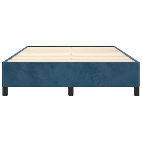 vidaXL Sängram mörkblå 140x190 cm sammet Blå