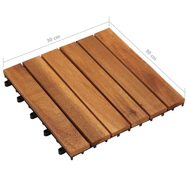 vidaXL Balkongplattor med vertikal design 30 x 30, st Brun